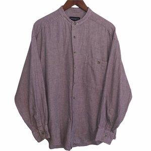 Yves Saint band collar hounds tooth shirt